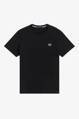 Camiseta Fred Perry Básica Negra Para Hombre