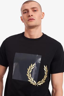 Camiseta Fred Perry Con Estampados Gráficos Negro Para Hombre