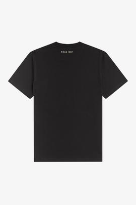 Camiseta Fred Perry Con Estampados Gráficos Negro Para Hombre