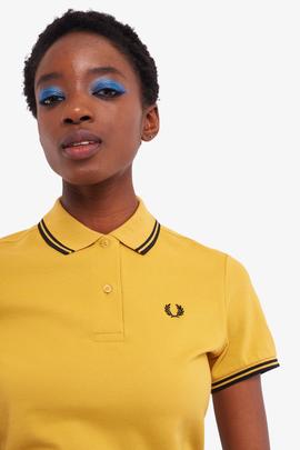 Polo Fred Perry Icónico Amarillo Para Mujer