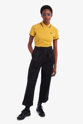 Polo Fred Perry Icónico Amarillo Para Mujer