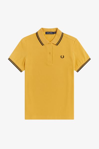 Polo Fred Perry Icónico Amarillo Para Mujer