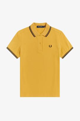 Polo Fred Perry Icónico Amarillo Para Mujer