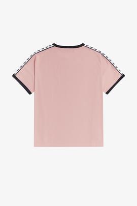Camiseta Fred Perry Ringer Rosa Para Mujer