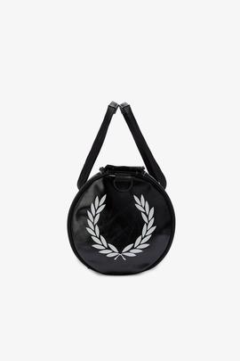 Bolsa de Mano Fred Perry Tipo Barril Negro Para Hombre y Mujer