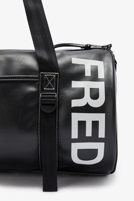 Bolsa de Mano Fred Perry Tipo Barril Negro Para Hombre y Mujer