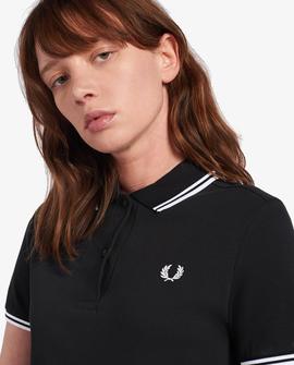 Polo Fred Perry Icónico Negro Para Mujer