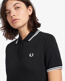 Vestido Fred Perry Piqué Negro Para Mujer