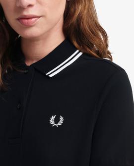 Vestido Fred Perry Piqué Negro Para Mujer