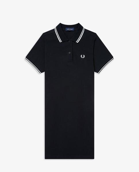Vestido Fred Perry Piqué Negro Para Mujer