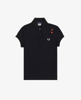 Polo Fred Perry Mao Negro Para Mujer