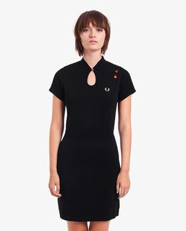 Vestido Fred Perry Amy Winehouse Negro Para Mujer