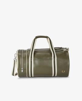 Bolsa de Mano Fred Perry Tipo Barril Verde Para Hombre 