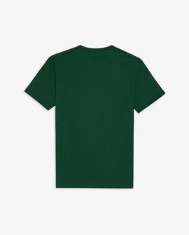 Camiseta Fred Perry Básica Con Logo Bordado Verde Para Hombre