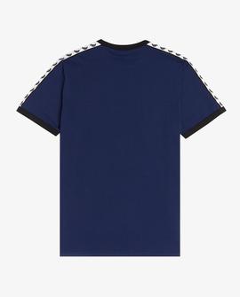 Camiseta Fred Perry Básica Con Cinta Deportiva Azul Oscuro Para Hombre
