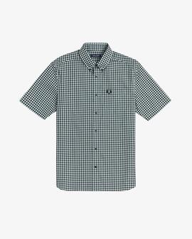 Camisa Fred Perry Vichy Azul Para Hombre