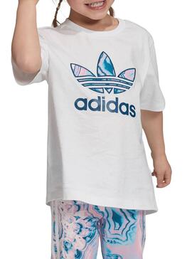 Camiseta Adidas Marble Blanco Niña