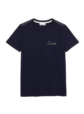 Camiseta Lacoste TF7104 Marino Para Mujer