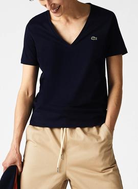 Camiseta Lacoste Loose Fit TF8392 Marino Mujer