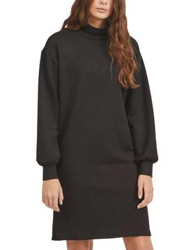 Vestido Vila Sif Roll Neck Negro Para Mujer