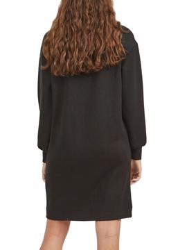 Vestido Vila Sif Roll Neck Negro Para Mujer