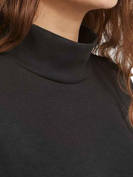 Vestido Vila Sif Roll Neck Negro Para Mujer