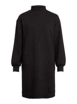 Vestido Vila Sif Roll Neck Negro Para Mujer