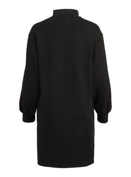 Vestido Vila Sif Roll Neck Negro Para Mujer