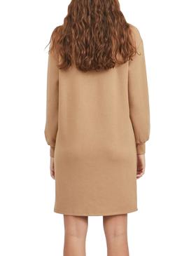 Vestido Vila Sif Roll Neck Tostado Para Mujer