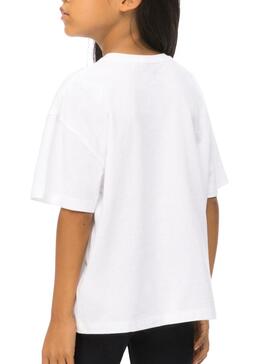 Camiseta Calvin Klein Chest Blanco Para Niña