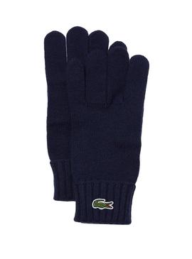 Guantes Lacoste Cocodrilo Bordado Marino Hombre