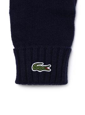 Guantes Lacoste Cocodrilo Bordado Marino Hombre