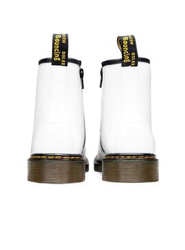 Botas Dr. Martens 1460 Charol Blanco Para Niños