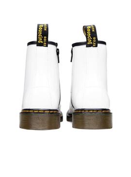 Botas Dr. Martens 1460 Charol Blanco Para Niños