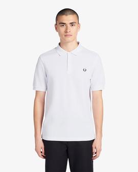 Polo Fred Perry Básico Liso Blanco Para Hombre