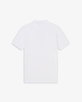 Polo Fred Perry Básico Liso Blanco Para Hombre