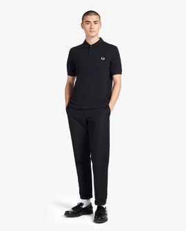 Polo Fred Perry Básico Liso Azul Marino Para Hombre