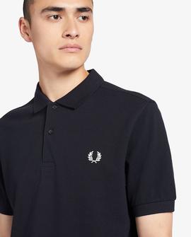 Polo Fred Perry Básico Liso Azul Marino Para Hombre