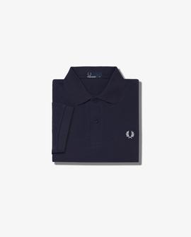 Polo Fred Perry Básico Liso Azul Marino Para Hombre