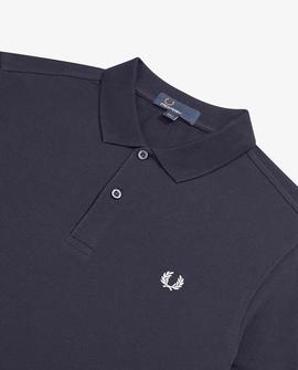 Polo Fred Perry Básico Liso Azul Marino Para Hombre