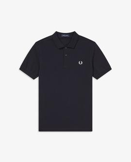 Polo Fred Perry Básico Liso Azul Marino Para Hombre