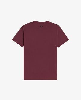 Camiseta Fred Perry Sportswear Ringer Granate Para Hombre