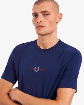 Camiseta Fred Perry Línea Clásica Azulón Para Hombre