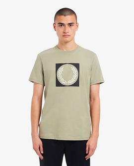 Camiseta Fred Perry Estilo Deportivo Verde Para Hombre