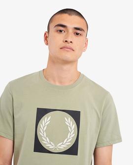 Camiseta Fred Perry Estilo Deportivo Verde Para Hombre