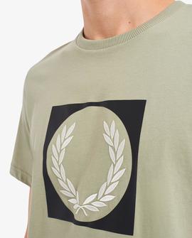 Camiseta Fred Perry Estilo Deportivo Verde Para Hombre