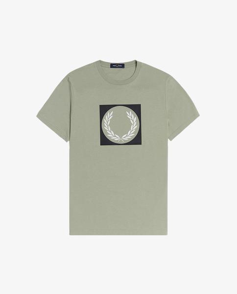 Camiseta Fred Perry Estilo Deportivo Verde Para Hombre
