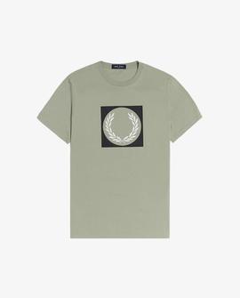 Camiseta Fred Perry Estilo Deportivo Verde Para Hombre