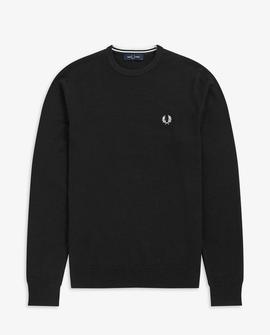 Jersey Fred Perry Clásico Negro Para Hombre