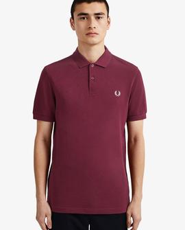 Polo Fred Perry icónico Básico Granate Para Hombre